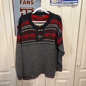 Vintage Conoco Phillips 
100% Wool Nordic Style Sweater